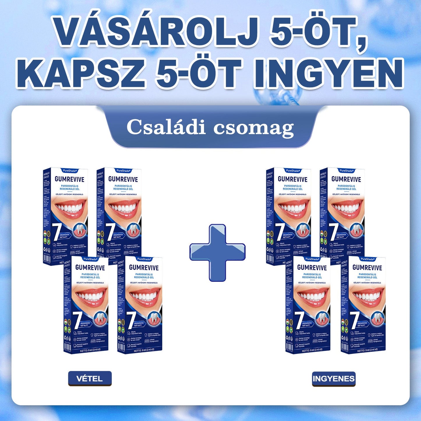 PureShade® 🦷🦷 GumRevive Ínyregeneráló Gél – Az egészségesebb ínyért és magabiztosabb mosolyért 👍