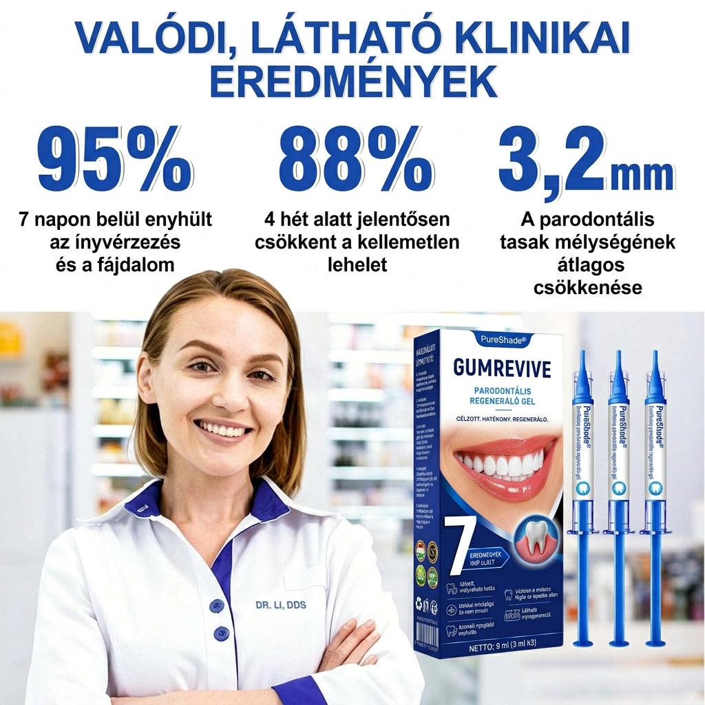 PureShade® 🦷🦷 GumRevive Ínyregeneráló Gél – Az egészségesebb ínyért és magabiztosabb mosolyért 👍