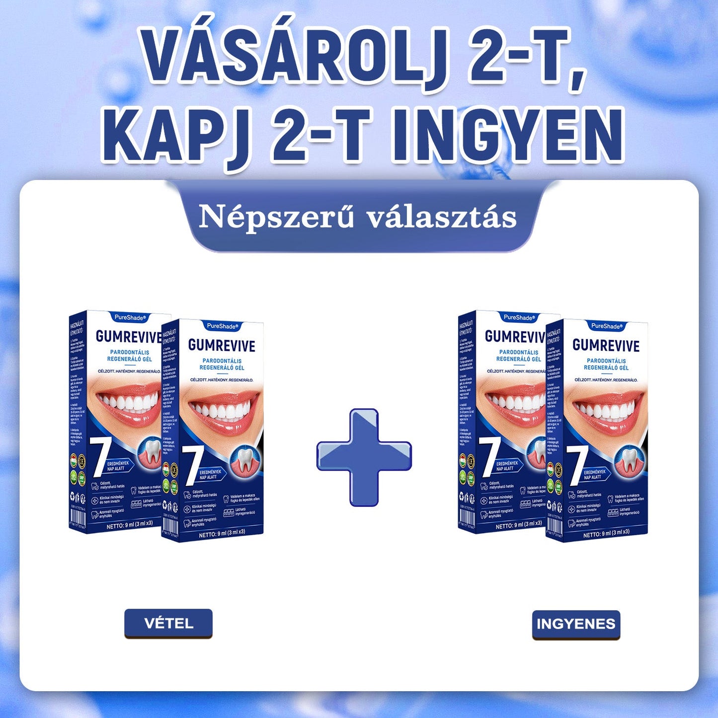 PureShade® 🦷🦷 GumRevive Ínyregeneráló Gél – Az egészségesebb ínyért és magabiztosabb mosolyért 👍