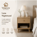 Veqzyra™ Luna Nightstand | Modern Bedroom Storage Cabinet